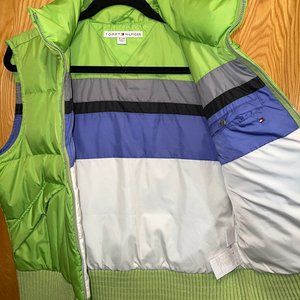 Tommy Hilfiger Puffer Jacket Vest Neon Lime Green… - image 1